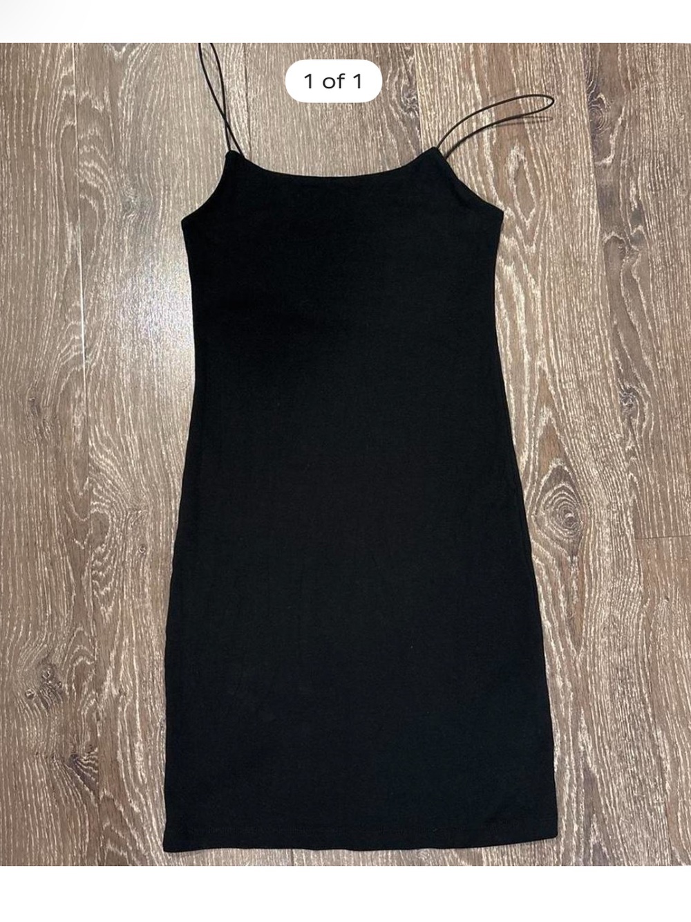 Zara Black Double-Strap Mini Dress